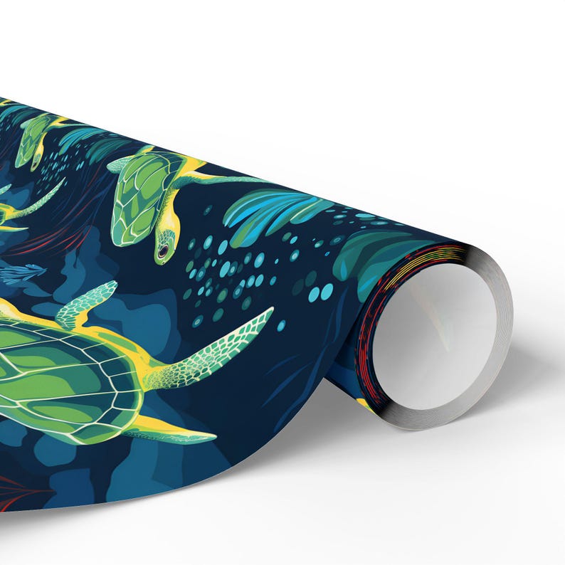 Sea Turtle Wrapping Paper: Kids Birthday, Christmas, Ocean Theme - Etsy