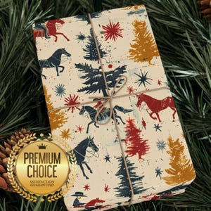 Western-Weihnachtspapier, Cowboy-Geschenkpapier
