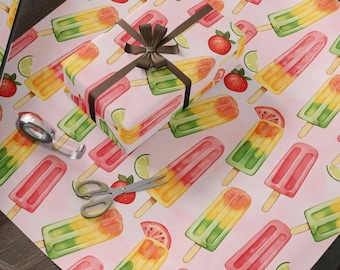 Popsicle Party Wrapping Paper: Summer Birthday Gift Wrap