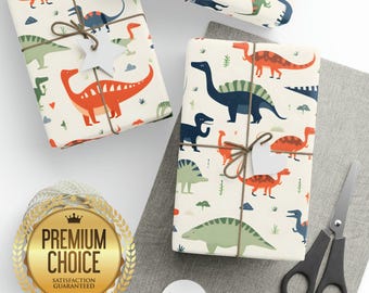 Dinosaur/Monster Wrapping Paper, Dino Party Gift Wrap, T-Rex Wrapping Paper, Jurassic Party Gift Wrap, Kids Dinosaur Wrapping Paper, wp101