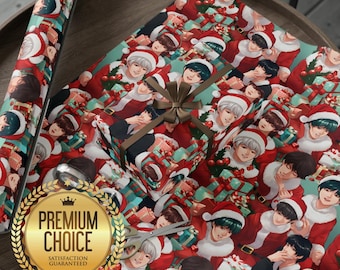 Papier cadeau de Noël BTS | Emballage cadeau des fêtes K-Pop