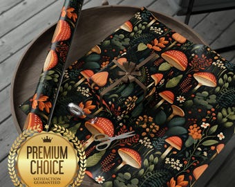 Mushroom Woodlands Wrapping Paper, Elegant Gift Wrap