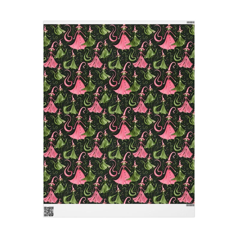 Elphaba and Galinda Inspired Gift Wrap Paper, Witches of Wicked Wrapping Paper, Wizard of Oz Gift Wrap Paper for Birthdays and Christmas