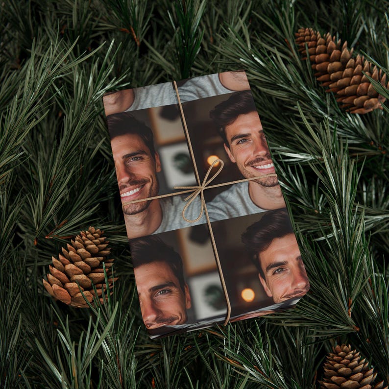 Custom Wrapping Paper Rolls, Personalized Gift Wrapping Rolls with YOUR Designs or Photos, Custom Gift Paper, Face Paper, Funny Gift Wrap image 5