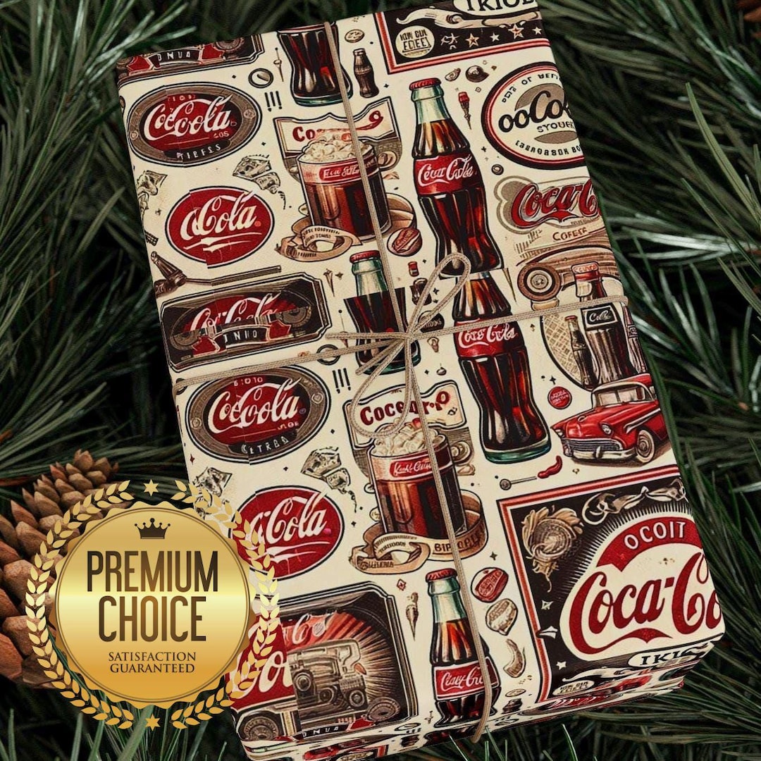 Vintage Coca-cola Wrapping Paper | Retro Soft Drink Gift Wrap for ...