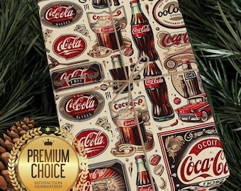 Vintage Coca-Cola Wrapping Paper | Retro Soda Pop Gift Wrap
