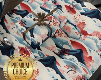 Rollos de papel de regalo japonés, papel de regalo japonés, papel de regalo de viaje, papel de regalo asiático, papel de regalo elegante, papel washi japonés