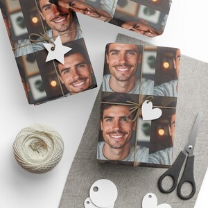 Custom Wrapping Paper Rolls, Personalized Gift Wrapping Rolls with YOUR Designs or Photos, Custom Gift Paper, Face Paper, Funny Gift Wrap image 6