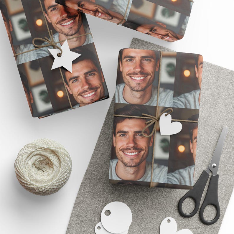 Custom Wrapping Paper Rolls, Personalized Gift Wrapping Rolls with YOUR Designs or Photos, Custom Gift Paper, Face Paper, Funny Gift Wrap image 6
