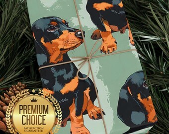 Adorable Dachshund Wrapping Paper Perfect for Dog Lovers Ideal Gift Wrap for Birthdays and Christmas