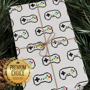 Retro Video Game Controller Wrapping Paper: Gamer Gift Wrap