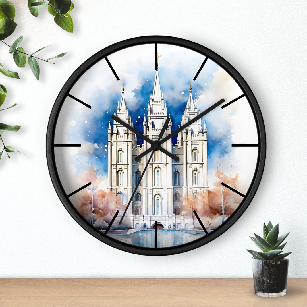 Salt Lake City Wall Clock Mormon Temple Clock Gifts for Etsy