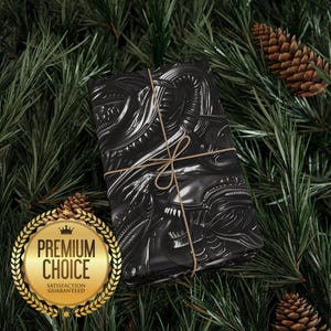 Aliens Xenomorph Gift Wrapping Paper, Horror Sci-fi Gift Wrap, Scary Movie Wrapping Paper, Alien Romulus Giftwrap