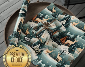 Wild Woodlands Wrapping Paper Rolls, Elegant Gift Wrap, Mushroom Birthday Gift Wrap, Woodlands Scrapbooking Paper