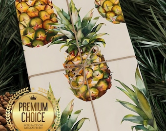 Pineapple Wrapping Paper, Tropical Gift Wrap, Swingers Gift Paper, Hawaiian Pineapple Fruit Gift Wrap, Upside-down Pineapple Gift