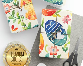 Hermoso papel para envolver huevos de Pascua, papel para envolver huevos de Pascua, papel para envolver primavera, papel para envolver regalos de Pascua judía