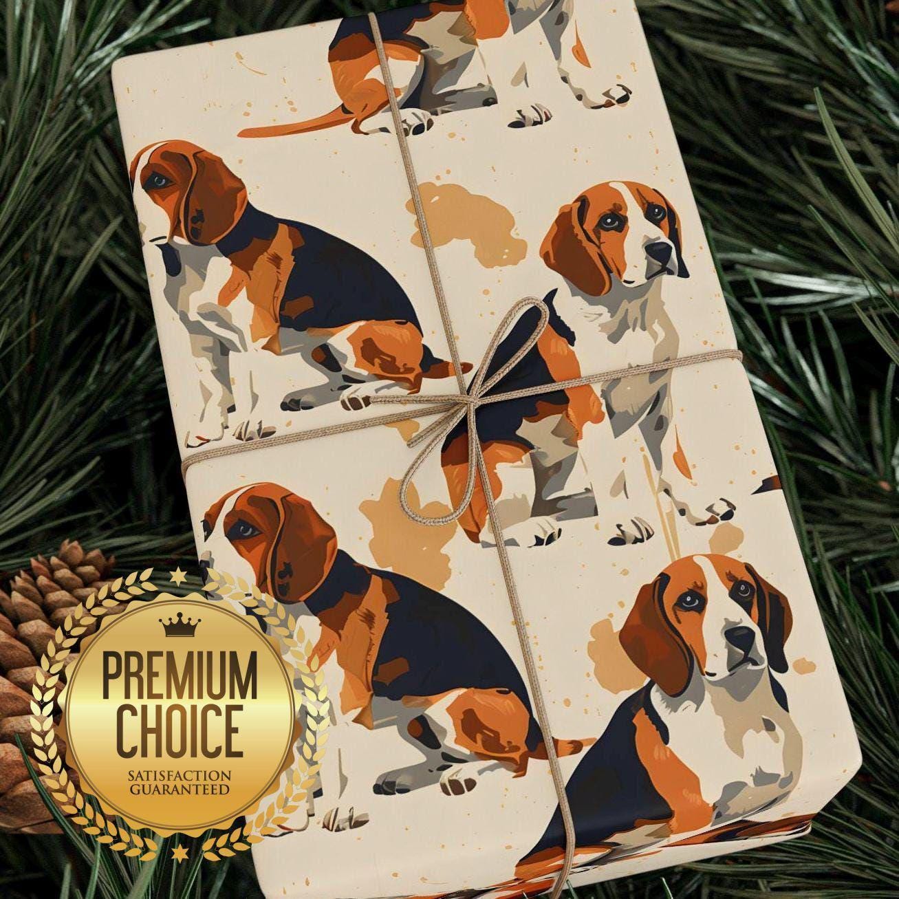 Adorable Beagle Wrapping Paper for Dog Lovers, Beagle Gift Wrap