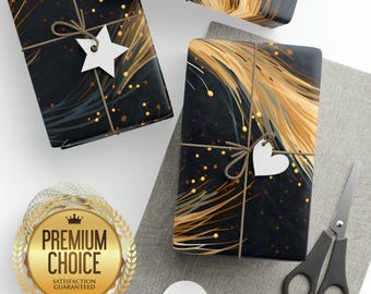 Metallic Gold Wrapping Paper Roll - 30x300 Inch Jumbo Gift