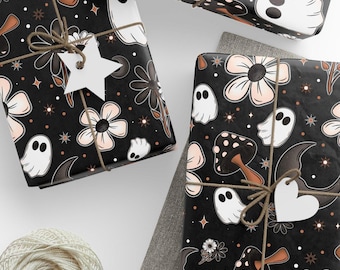 Cute Spooky Ghosts Wrapping Paper, Halloween Party Gift Wrap