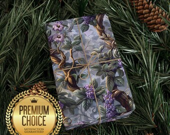Grape Vine Wrapping Paper, Italian Vineyard Gift Wrap Pattern, Giftwrap Wine Pattern for Weddings, Birthdays, and Christmas