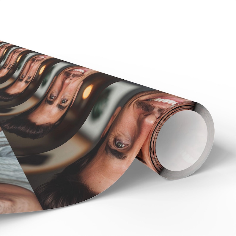 Custom Wrapping Paper Rolls, Personalized Gift Wrapping Rolls with YOUR Designs or Photos, Custom Gift Paper, Face Paper, Funny Gift Wrap image 7