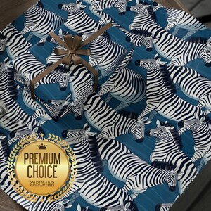 Zebra Themed Gift Wrap for Birthdays, Showers, Christmas, Parties, Anniversaries, Zebra Print Wrapping Paper