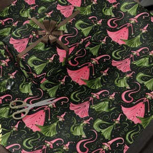 Elphaba and Galinda Inspired Gift Wrap Paper, Witches of Wicked Wrapping Paper, Wizard of Oz Gift Wrap Paper for Birthdays and Christmas