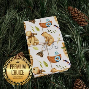 Cute Sailor Bear Gift Wrap, Cute Boy Baby Shower Wrapping Paper with Bears, Cute It&#39;s A Boy Gift Wrap, Cute Baby Bear Wrapping Paper