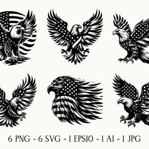 American Eagle SVG: Patriotic USA 4th of July Design (Digital Download)
