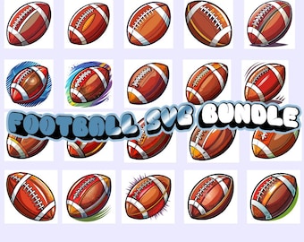 Football Ball SVG Bundle: Sports Team Vector Clipart (Digital Download)