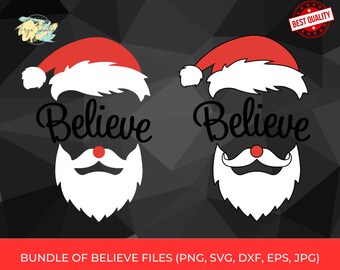 Geloof SVG, geloof kerst SVG, geloof silhouet Cricut, digitale download, kerst clipart, inspirerende Svg, png, dxf, eps, jpg