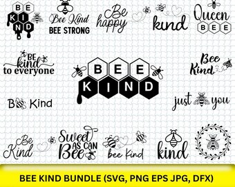 Bee Kind SVG-bestanden, vriendelijkheid svg, Be Kind Cut-bestanden, honingraat Svg, soort SVG-vector, citaat illustraties, bloemen T-shirt, circulaire, gesneden bestand, kussen