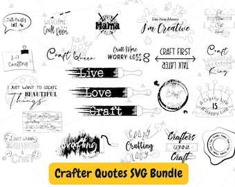 Funny Crafting SVG Bundle | 40 Quotes for Crafters | Svg Png Dxf Eps Designs