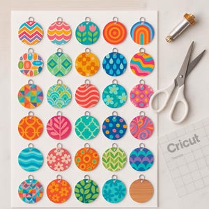 SVG-Bundle: 30 gemusterte Kreise (digitaler Download)