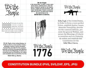 Grondwet SVG, wij de mensen SVG, patriottische SVG, wij de mensen vlag svg, bestanden voor de Cricut, patriottische bundel, instant digitale download