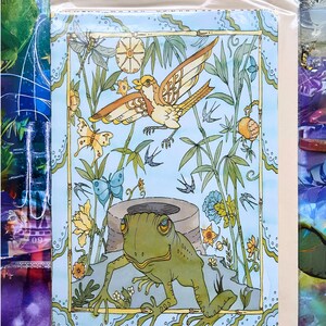 Mind Body Spirit 2003 La petite grenouille vintage Carte de voeux Légende et folklore