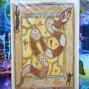 Mente Cuerpo Espíritu 2003 Serpiente Arco Iris Vintage Tarjeta de Felicitación Leyenda y Folclore