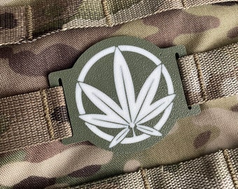 Naszywka/Etykieta Taktyczna Molle - Symbol Liścia (marihuany)