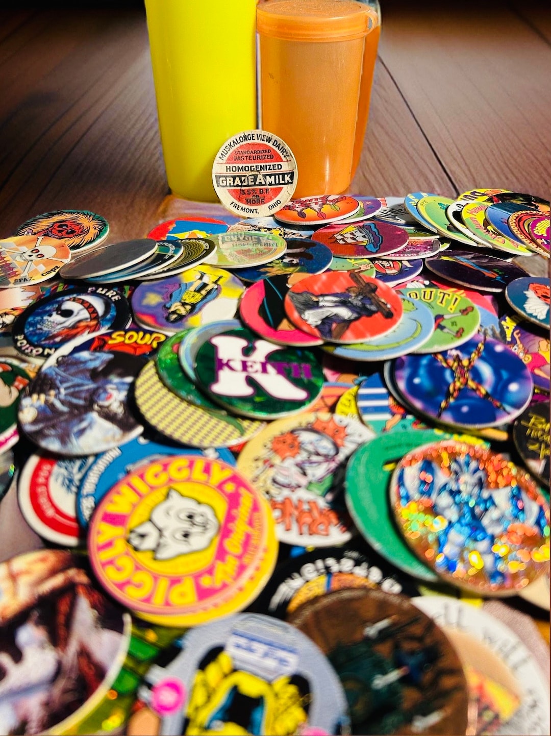 90s Pogs Set of 141 Pogs Plus Original Vintage Milk Cap Etsy UK