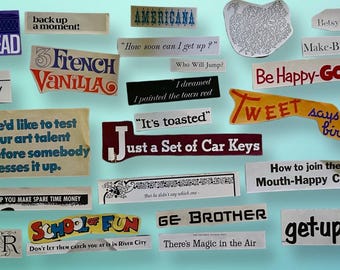 Vintage Ephemera - Alle Wörter - Scrapbooking, Journaling, Collagen, Basteln