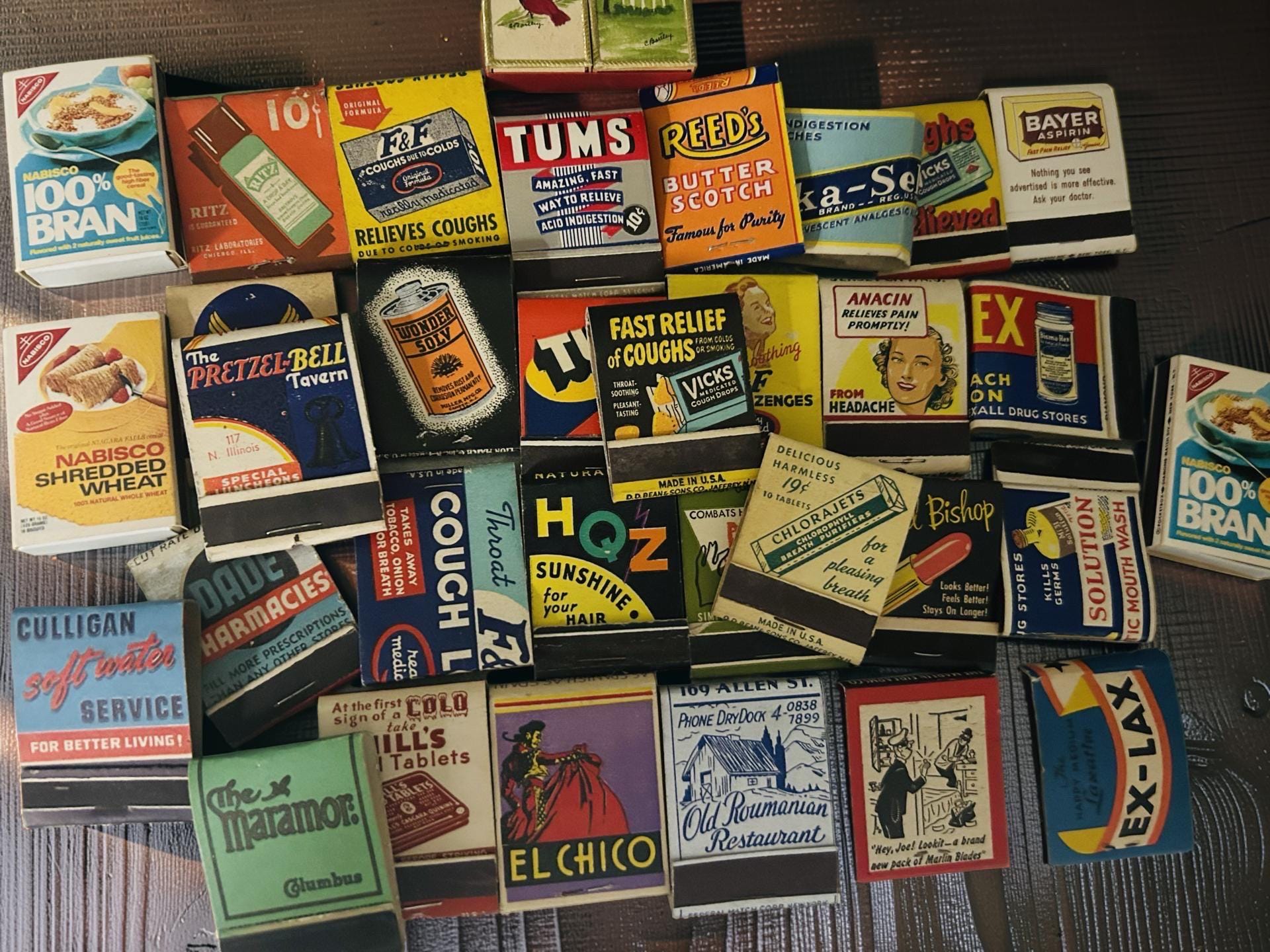Lot De Boîtes D'allumettes Publicitaires Vintage – Années 60 à 80, Divers