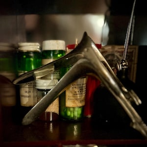 Espéculo vintage, también conocido como "La cosa del pato"