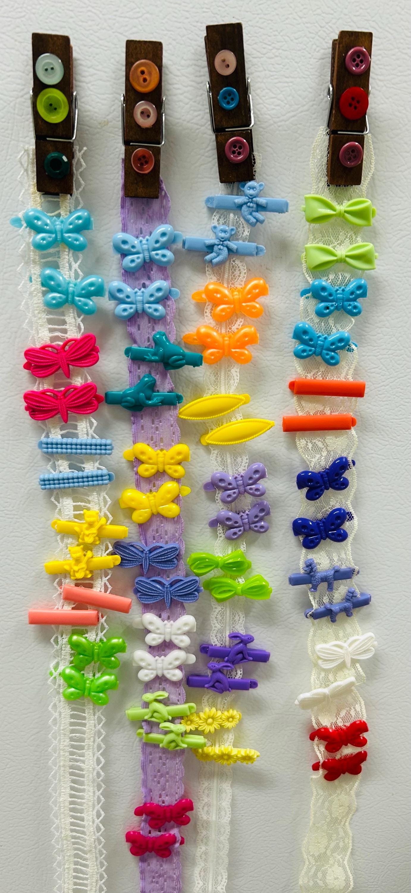 100x Süße Haarspangen In Bonbonfarben – Metall, Druckknopf, 4,7 Cm, Für Feines & Dickes Haar