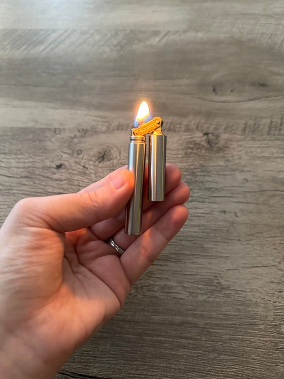 Handmade Stainless Steel Lighter – Vintage EDC Pocket Lighter, Refillable Zippo Lighter Fluid