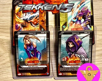 OG Tekken Card gift Set Tekken5 Video Game CCG Gift for Him Video Gamer gift for her 120 Card set with Deck Box