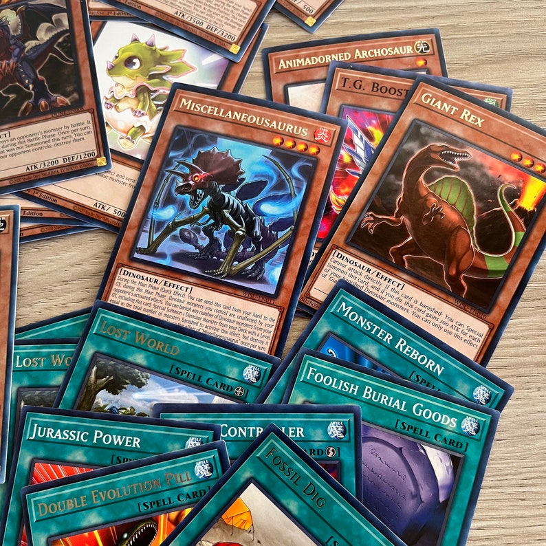 Yugioh Card Gift Dino Deck Set Yugioh Gift for Him Yugi Oh Gift Full