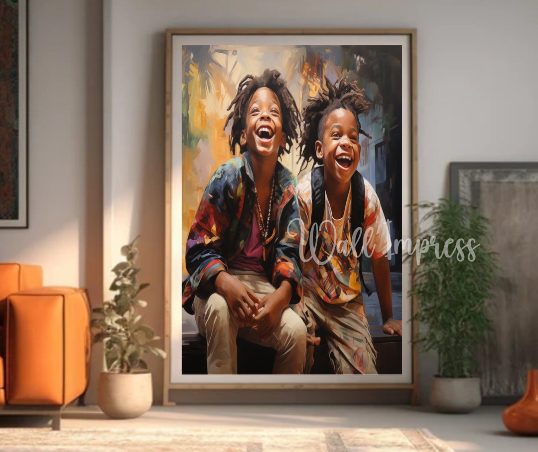 Black Boys Posters African American Kids Afrocentric Artwork Art Print ...