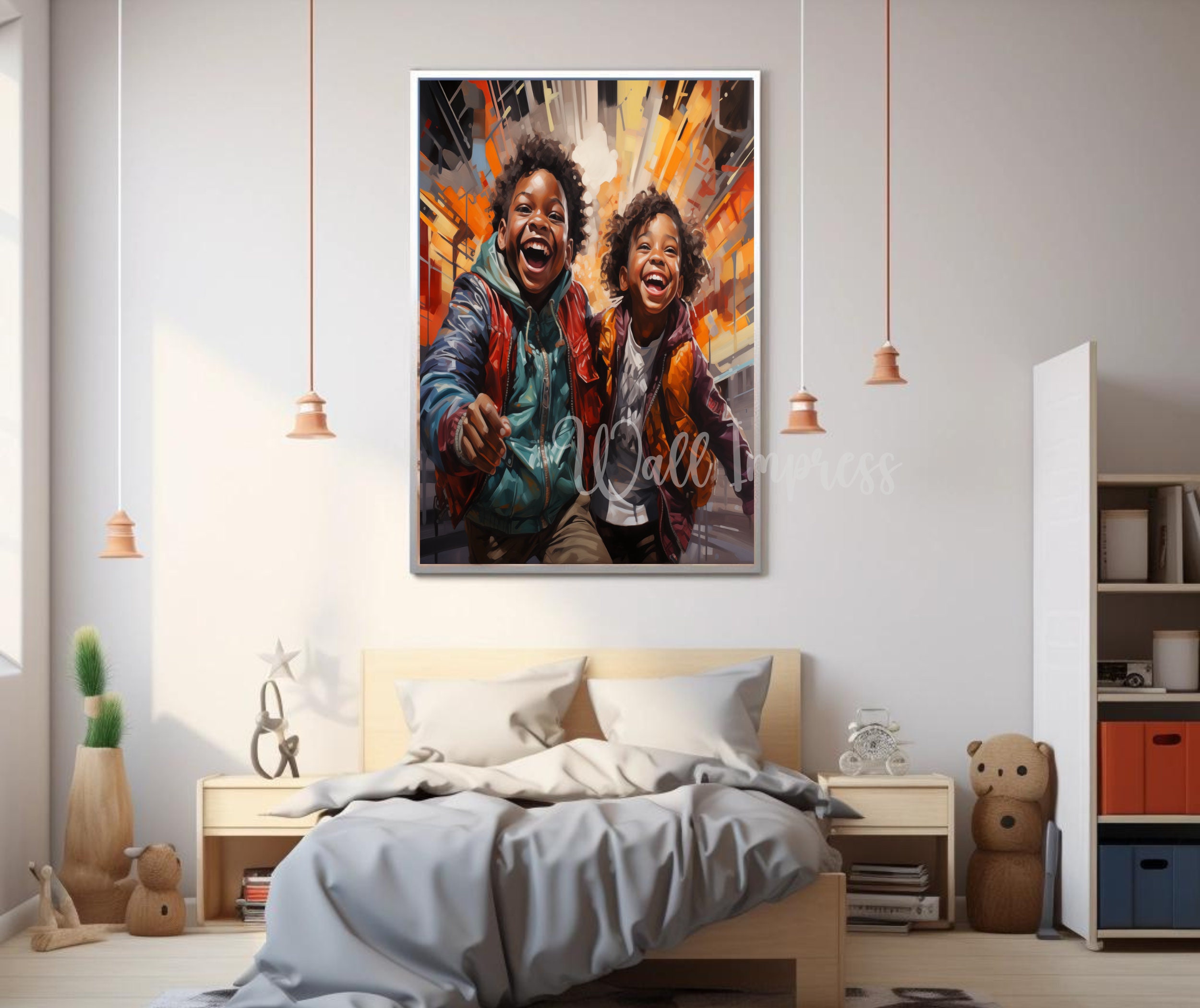 Black Boys Posters African American Kids Afrocentric Artwork Art Print ...