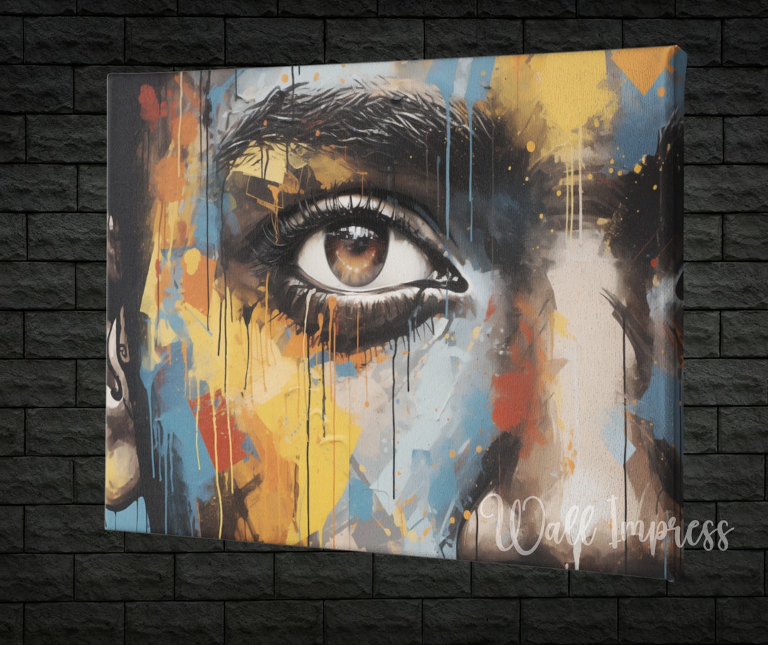 African American Canvas Wall Art, Afrocentric Artwork Urban Man