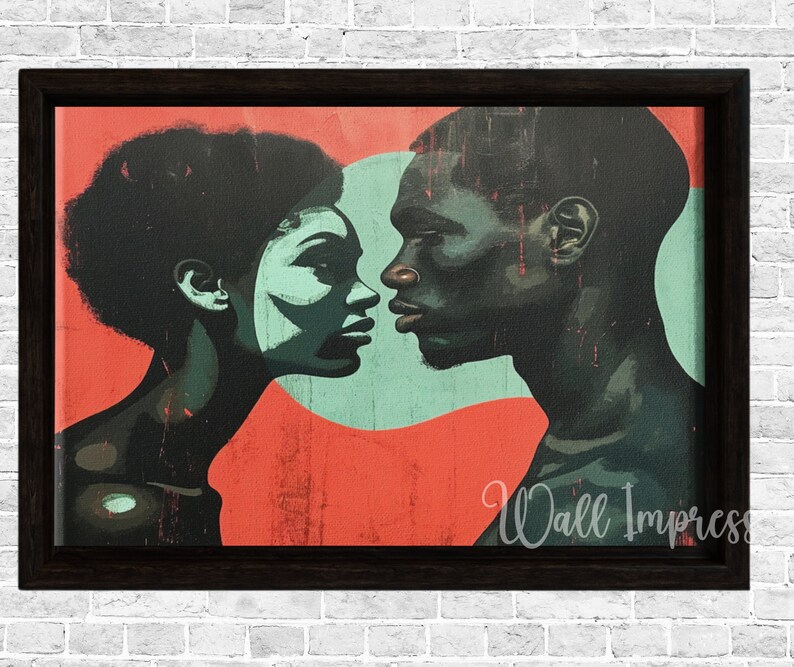 Afrocentric Wall Art, Afrocentric Art, Original Foyer Girly African American Wall Art Framed